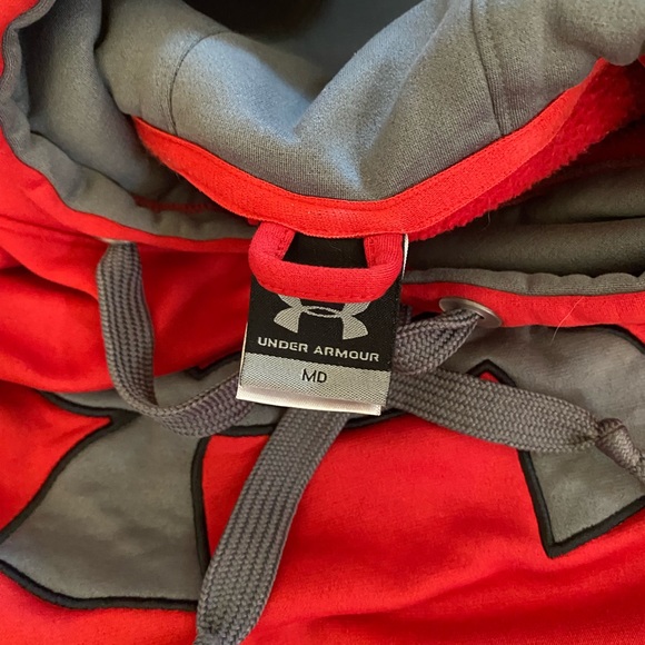 Under Armour Hoodie Red Mens Medium - Picture 4 of 4